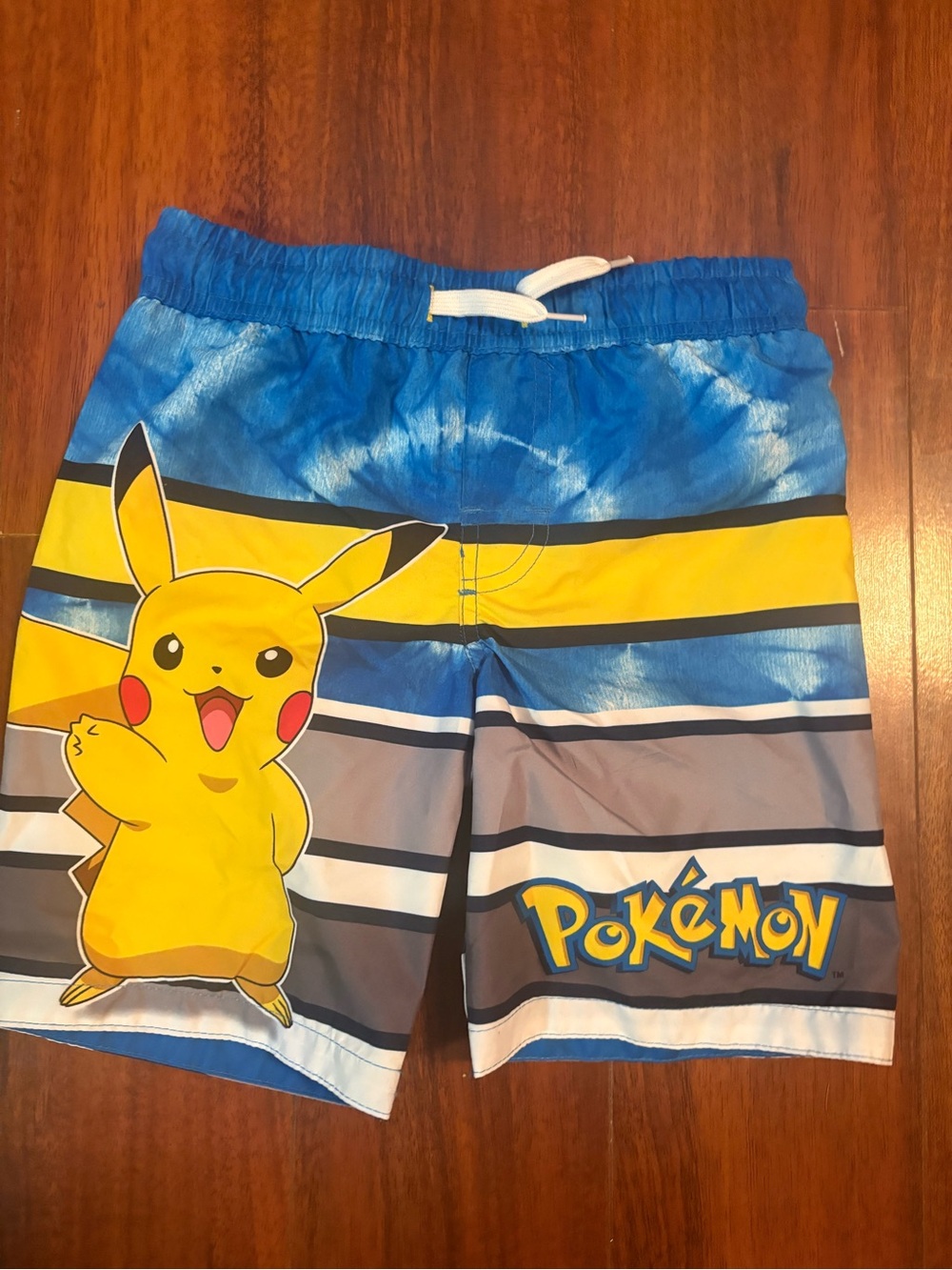 Boys' Blue & Yellow Pikachu Swim Trunks